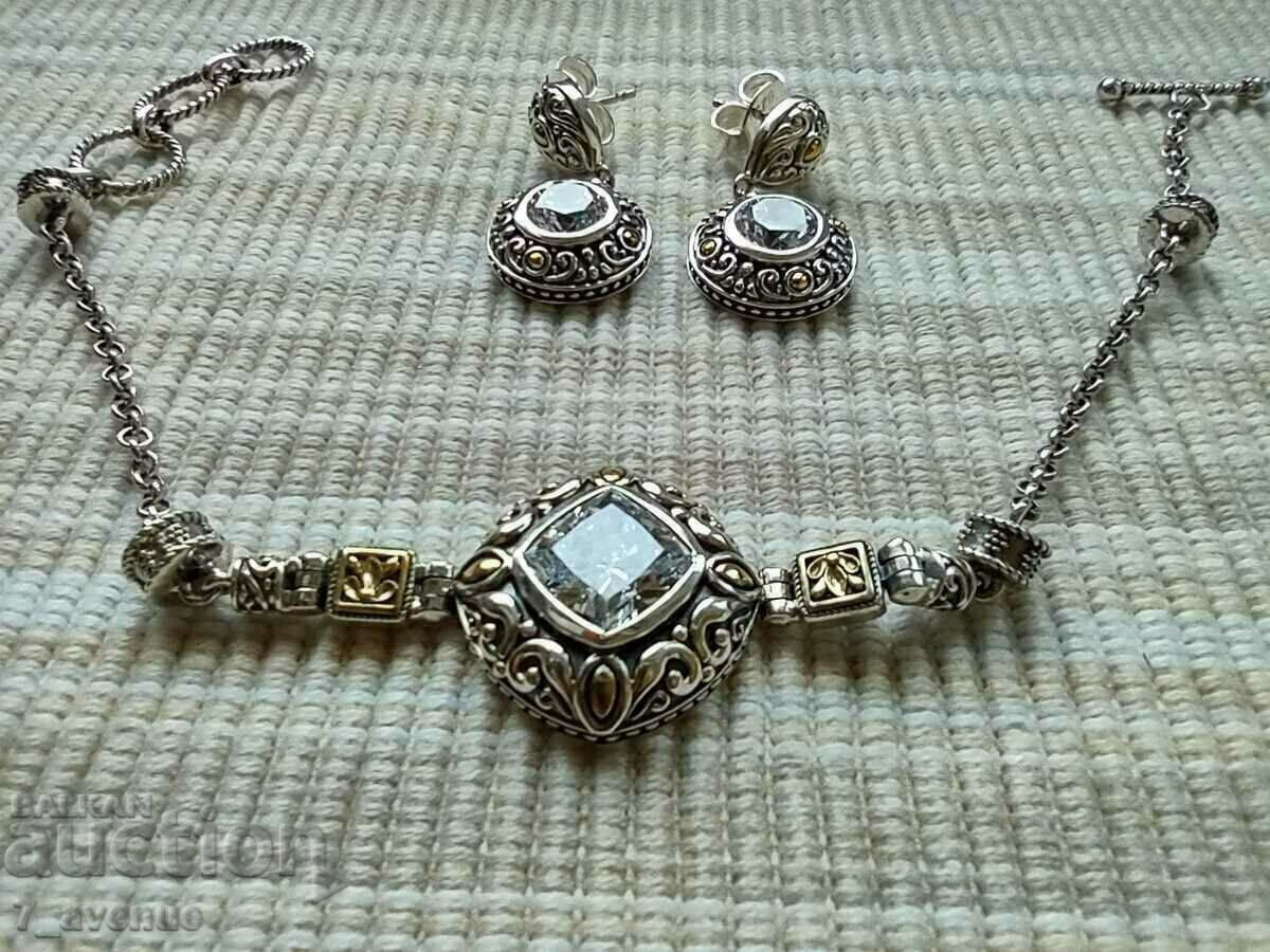 Auction Silver Earrings, silver, ornaments, zircon 25.03.2024 Auction Silver Earrings, silver, ornaments, zircon 25.03.2024