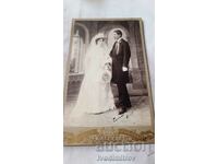 Photo Newlyweds Gorna Oryahovitsa 1904 Carton