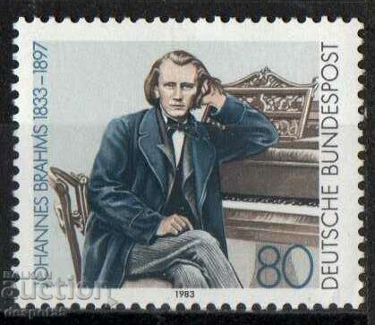 1983 GFR. 150 years since the birth of Johannes Brahms, composer.