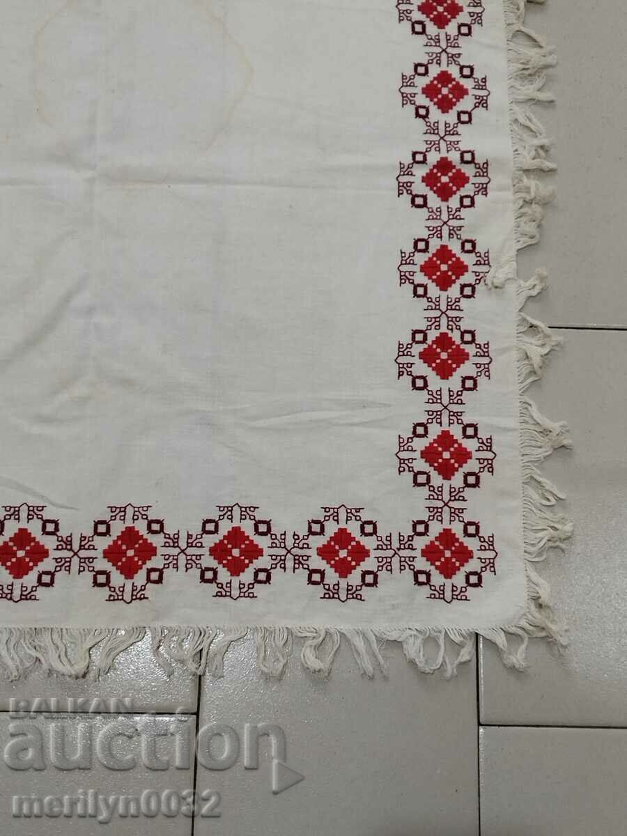 Old embroidered check, tablecloth, milo, Bulgarian embroidery with price 39.00 BGN | € 19.94 Old embroidered check, tablecloth, milo, Bulgarian embroidery with price 39.00 BGN | € 19.94
