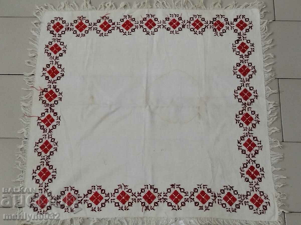 Old embroidered check, tablecloth, milo, Bulgarian embroidery - 5 Old embroidered check, tablecloth, milo, Bulgarian embroidery - 5