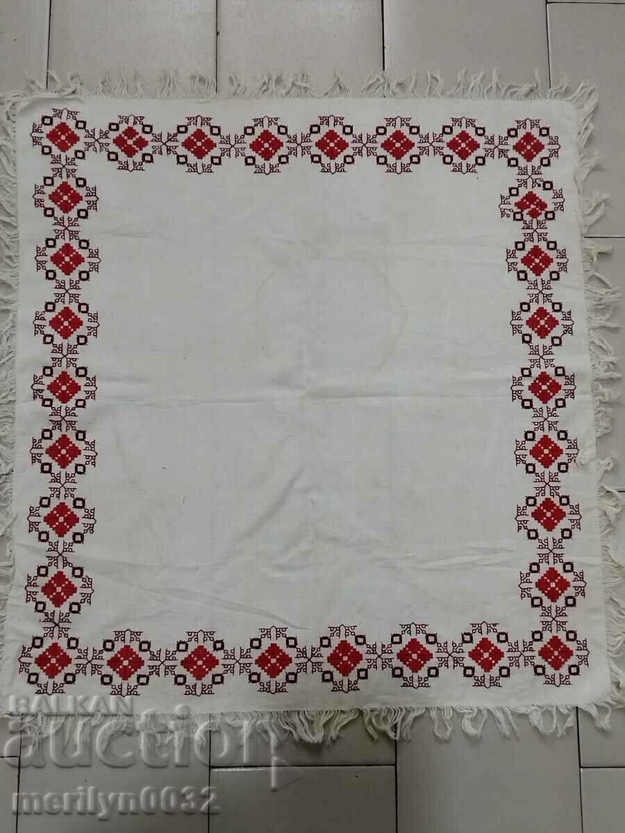 Old embroidered check, tablecloth, milo, Bulgarian embroidery - 6 Old embroidered check, tablecloth, milo, Bulgarian embroidery - 6