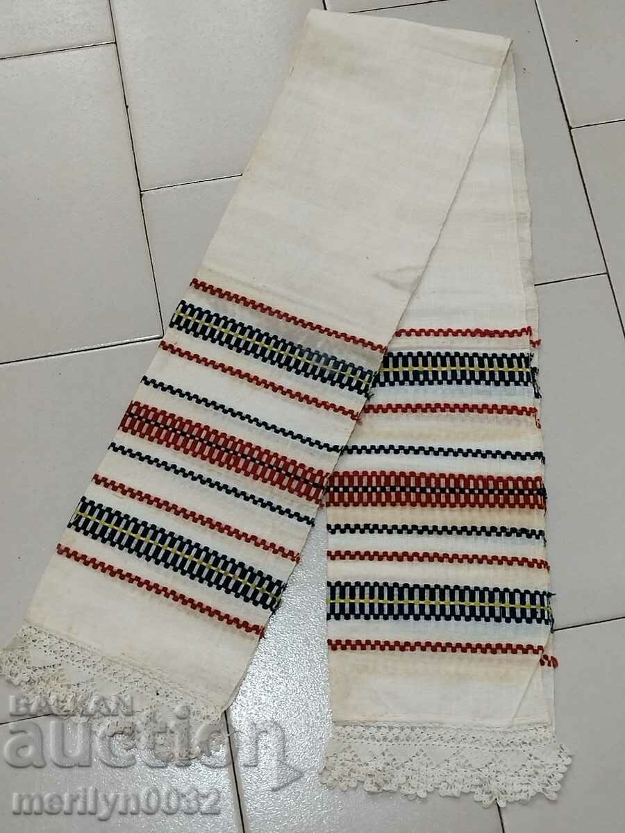 Old hand woven cloth kennar embroidery lace