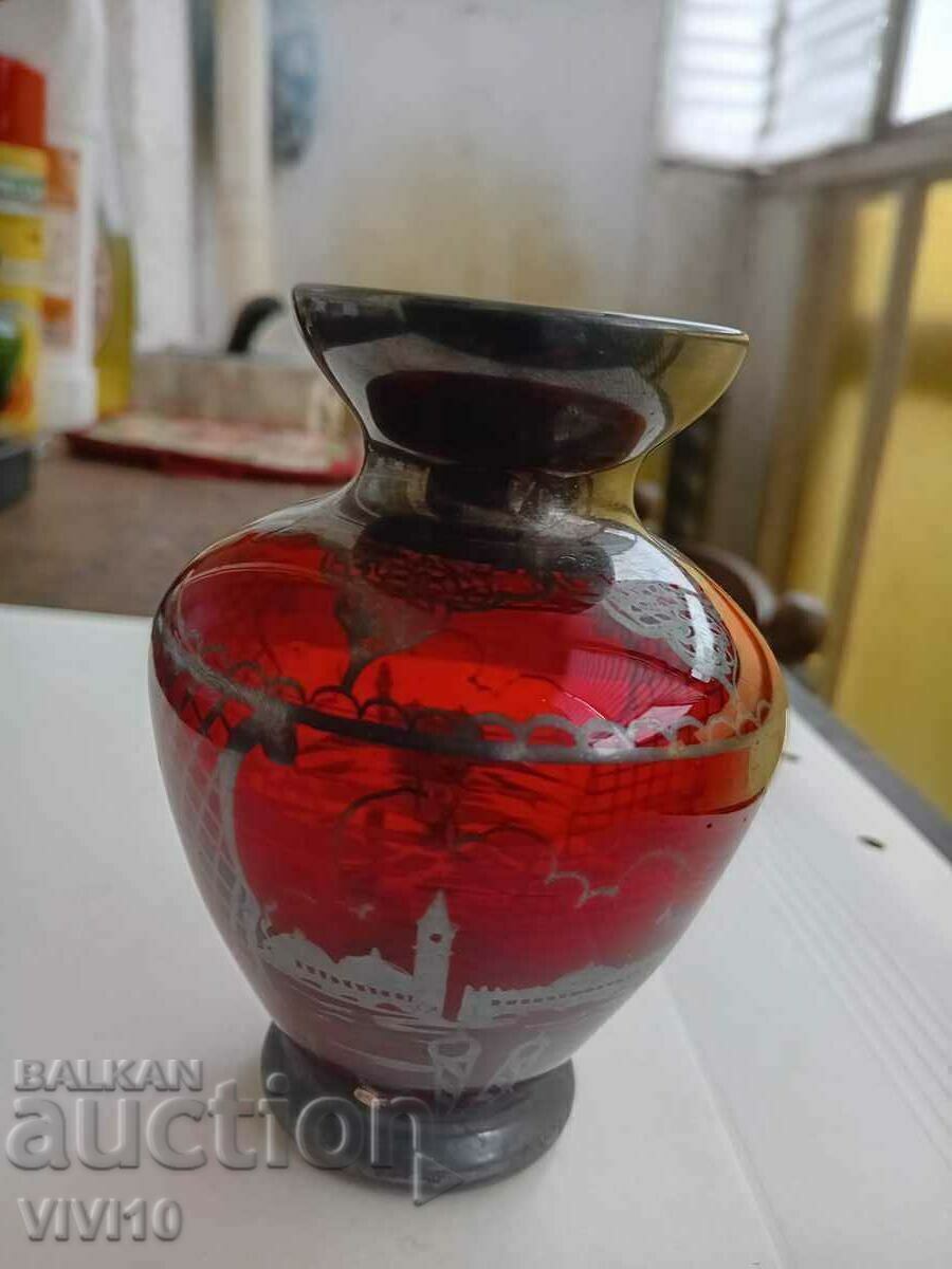 Δημοπρασία Μοναδικό βάζο με ασήμι