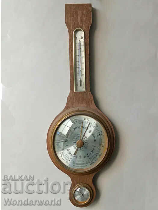 German barometer with thermometer and hydrometer