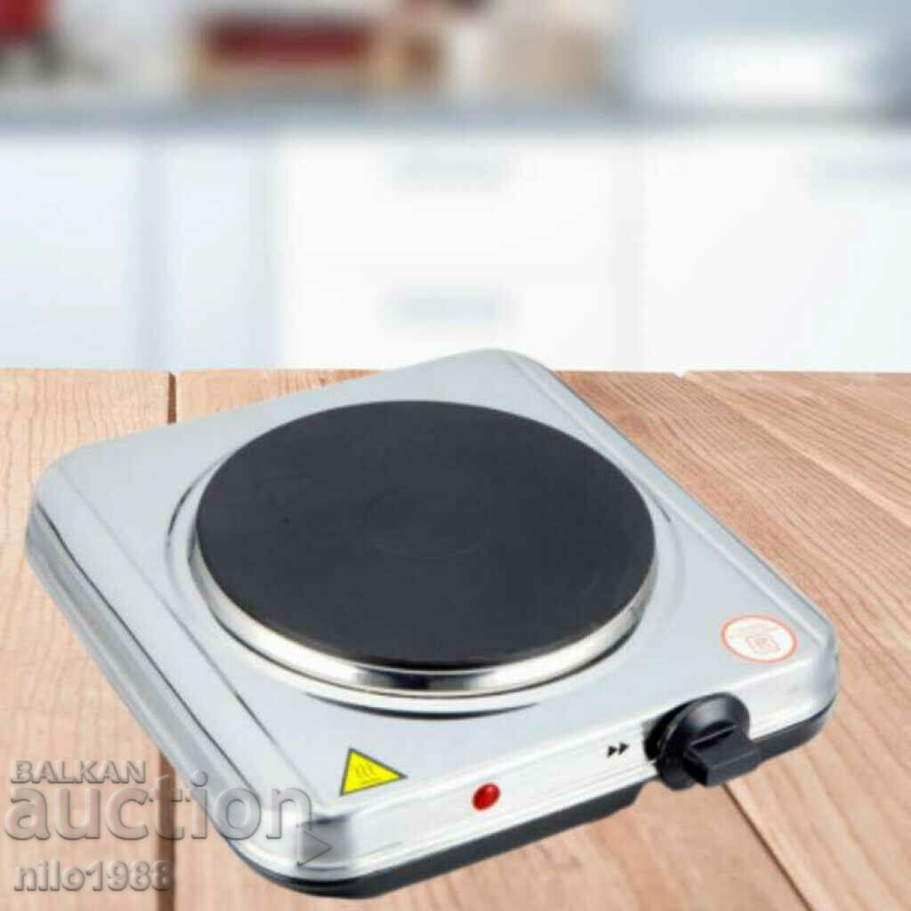 Electric stove, 1500W, manual control, silver