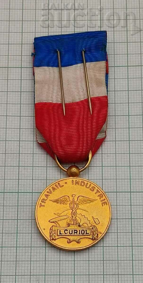 FRANCE SILVER MEDAL ROSETTE NAMED INDUSTRY with price 39.00 BGN | € 19.94