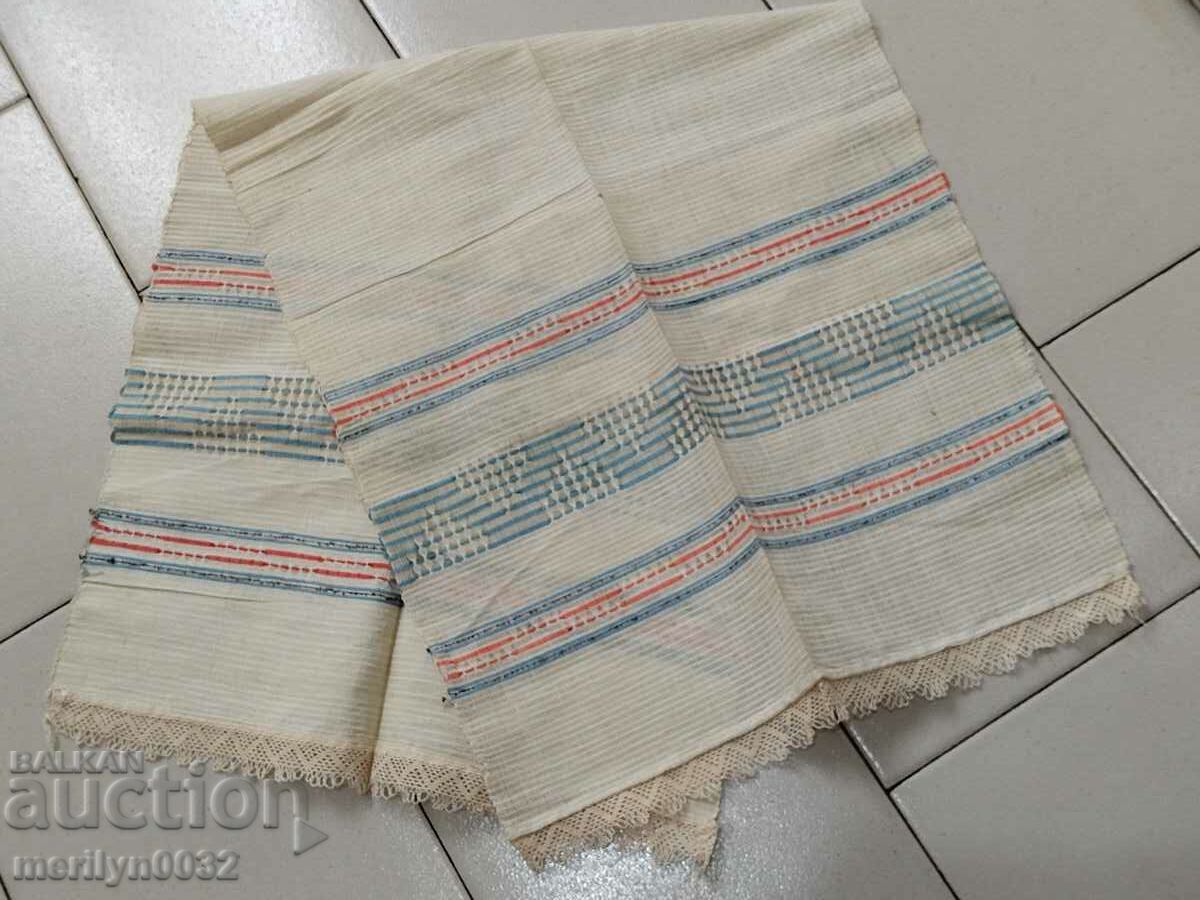 Old hand woven cloth kennar embroidery lace - 6 Old hand woven cloth kennar embroidery lace - 6