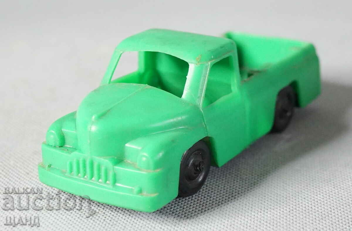 Old plastic toy truck model