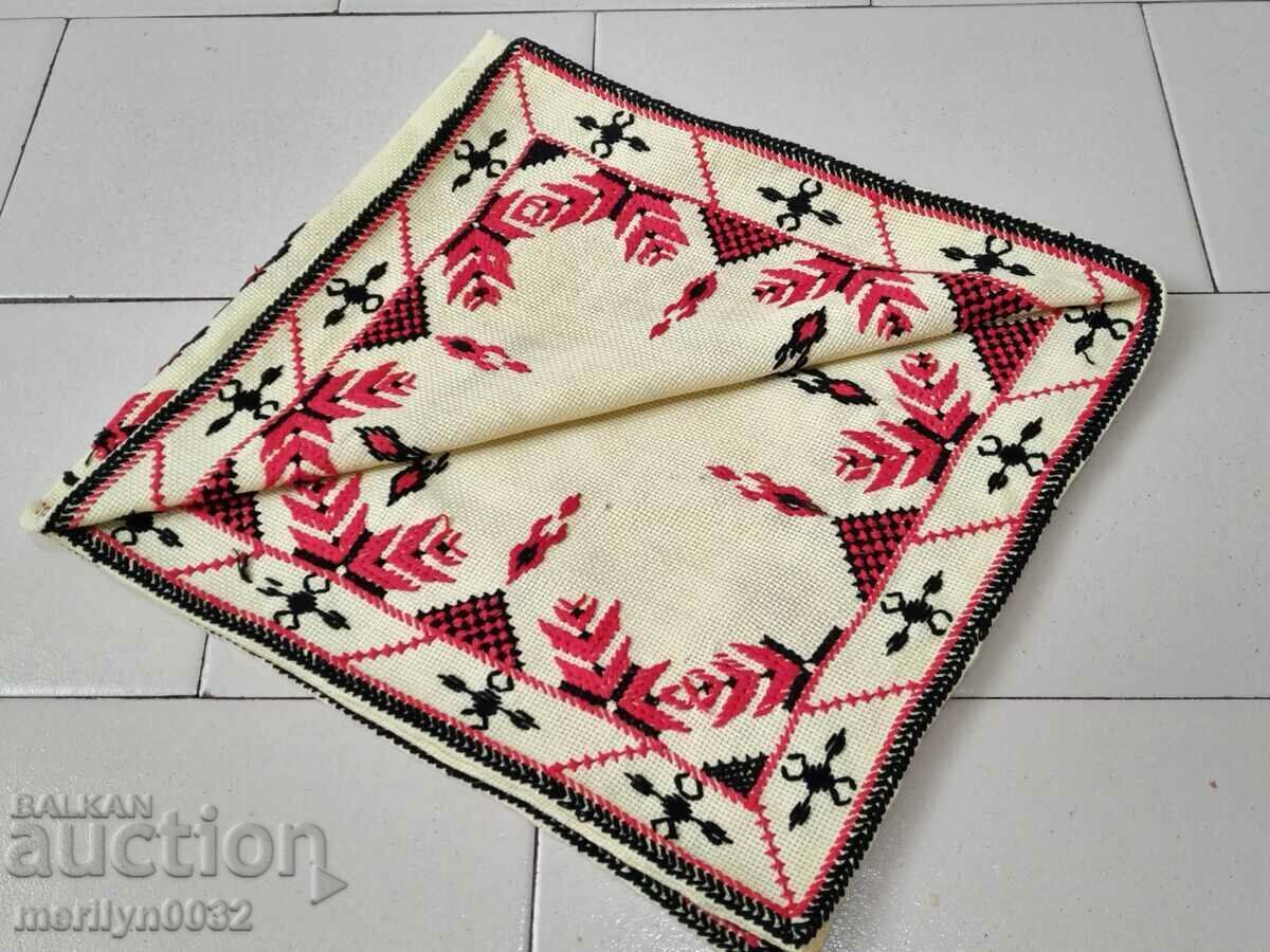 Old embroidered check, tablecloth, milo, Bulgarian embroidery - 6 Old embroidered check, tablecloth, milo, Bulgarian embroidery - 6