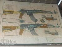 Plate, plate diagram of Kalashnikov assault rifle models AKM and AK