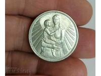 2 LEVA 1981 MOTHER WITH CHILD 1300 YEARS BULGARIA ANNIVERSARY COIN