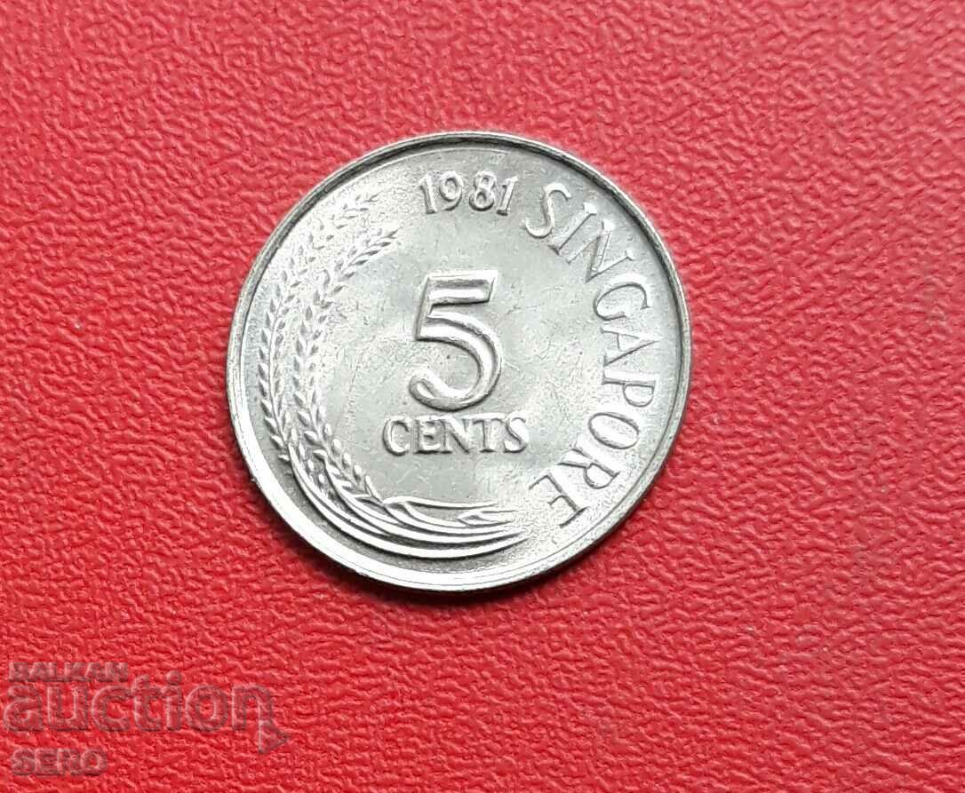 Singapore-5 cenți 1981