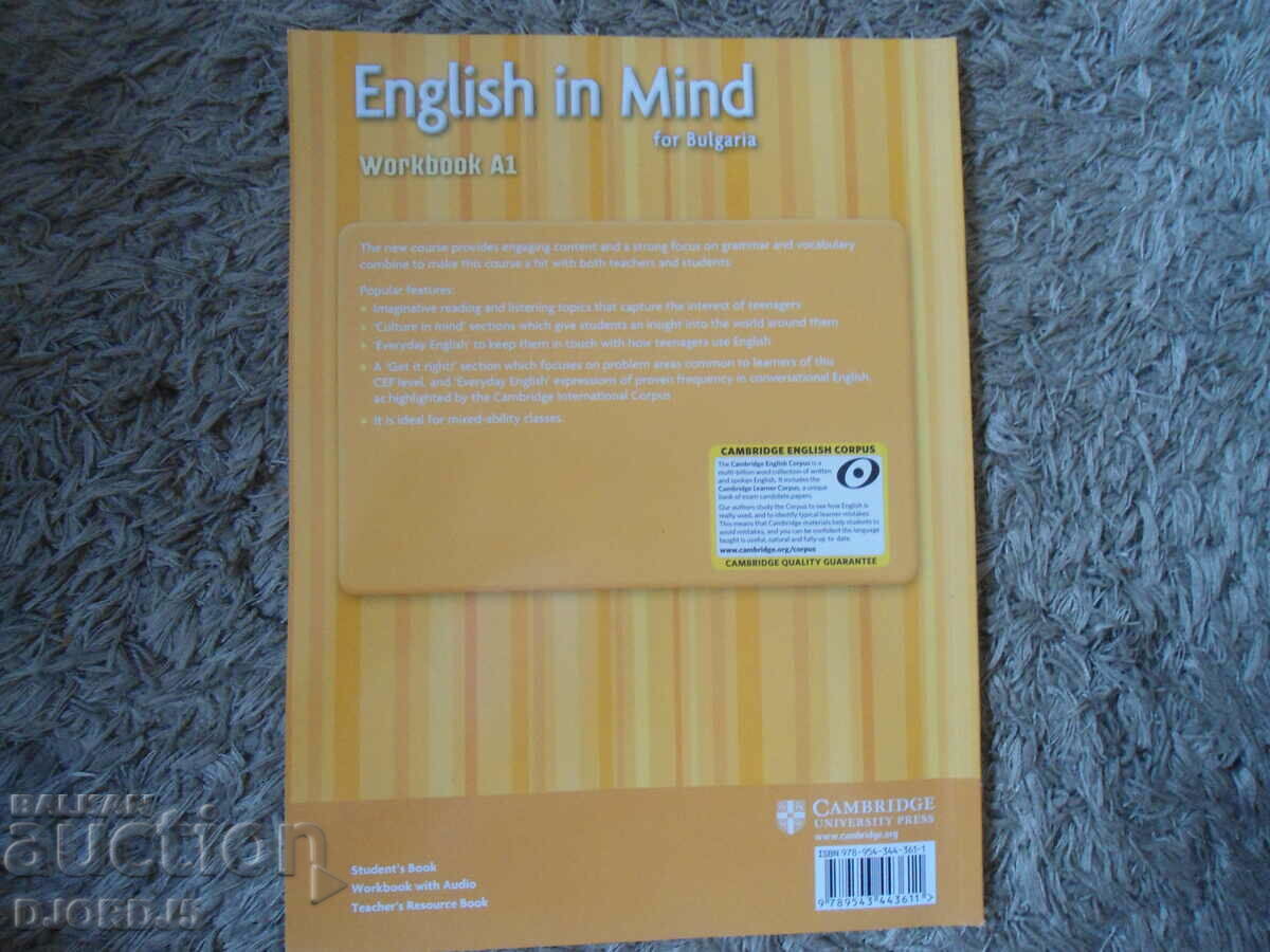 English in Mind for Bulgaria, Workbook A1 with price 5.00 BGN | € 2.56 English in Mind for Bulgaria, Workbook A1 with price 5.00 BGN | € 2.56