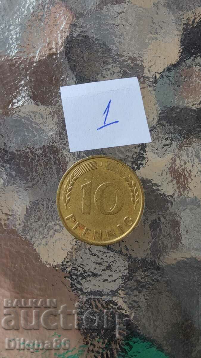 10 pfennig - 1949г.