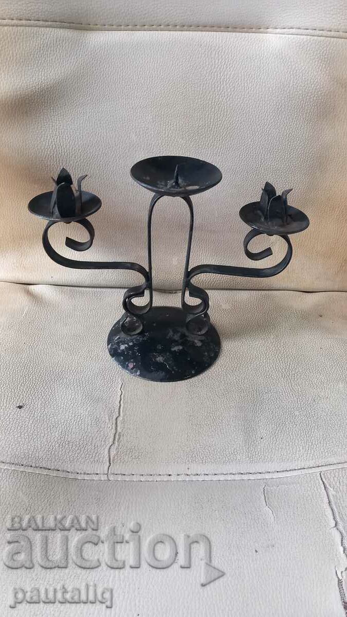 WROUGHT IRON CANDLESTICK