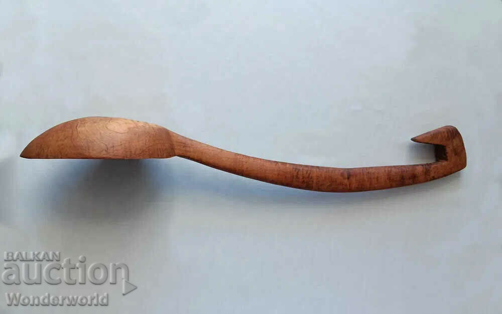 Auction  Huge wooden antique Renaissance spoon - Ladle