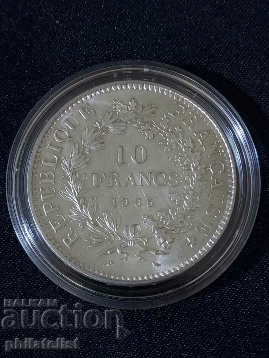 Franța - 10 franci - Moneda de argint 1965 #1