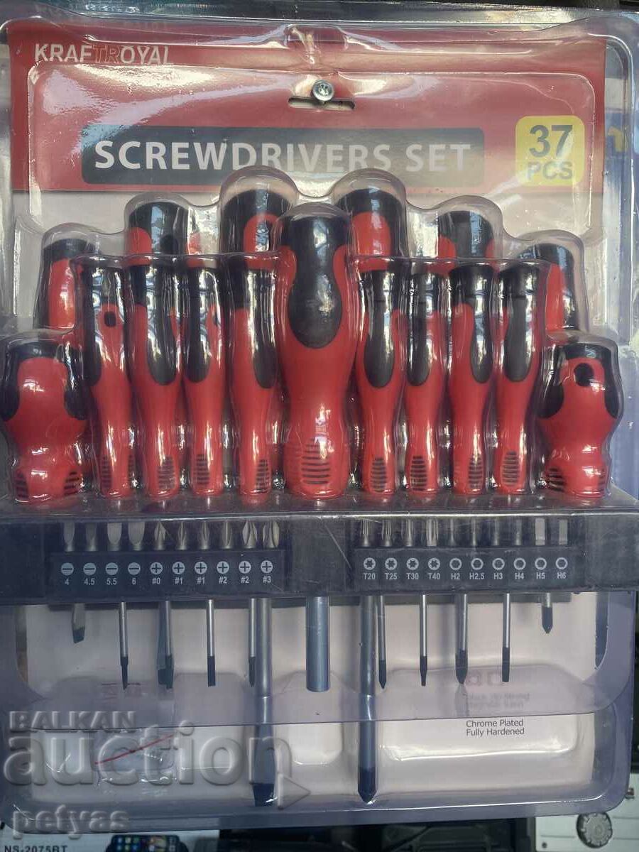 KRAFTROYAL Impact Screwdrivers – 37 pieces with price 34.50 BGN | € 17.64 KRAFTROYAL Impact Screwdrivers – 37 pieces with price 34.50 BGN | € 17.64