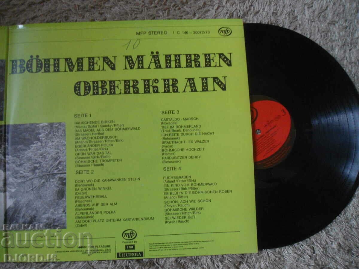 Delivery of BOHMEN MAHREN OBERKRAIN, gramophone record, large