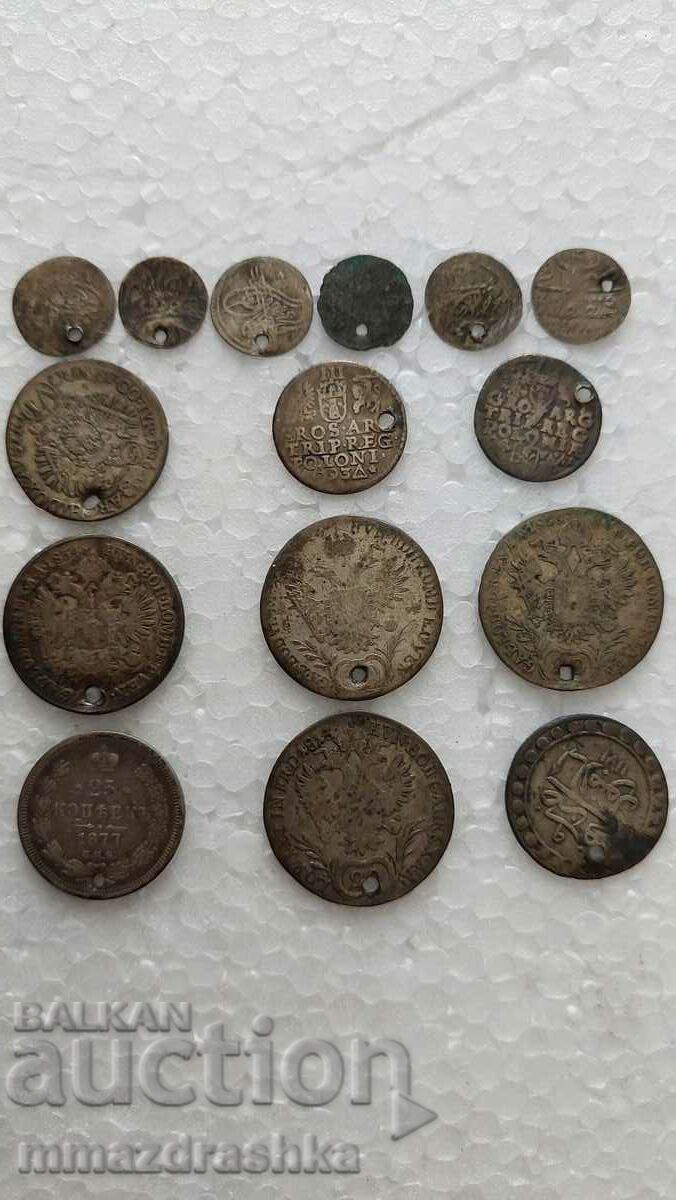 Silver coins from ornaments