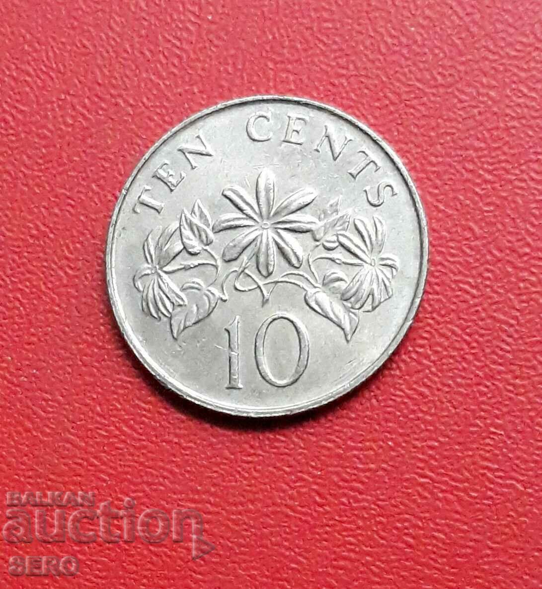 Singapore-10 cents 1991