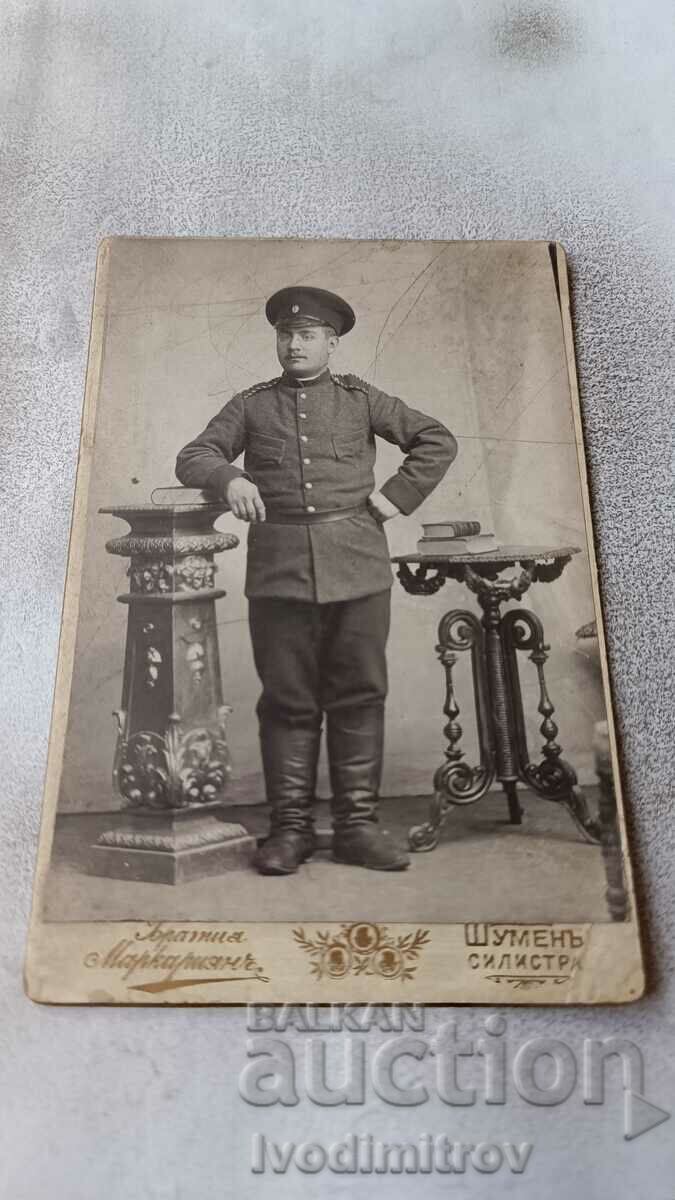 Photo Young man in military uniform Cardboard