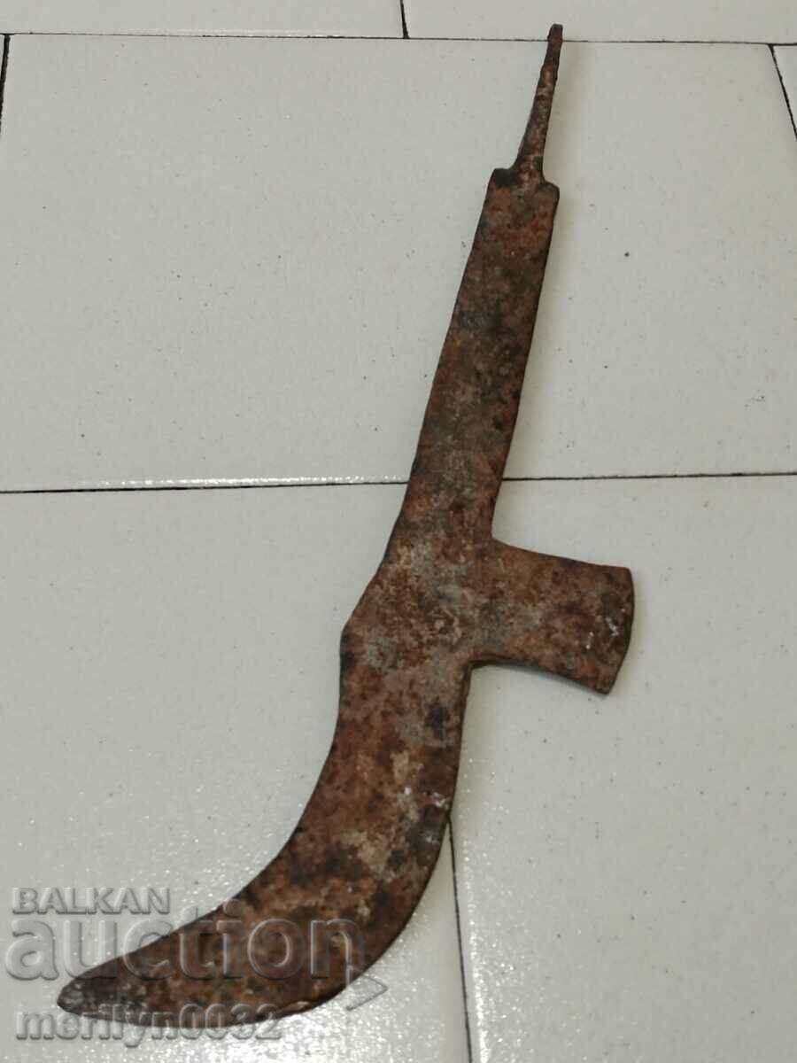 Delivery of Old wrought iron scythe blade Delivery of Old wrought iron scythe blade