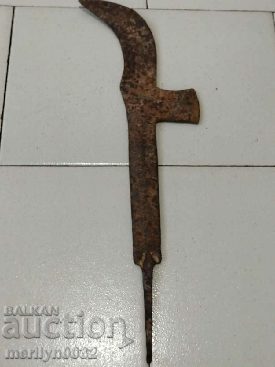 Old wrought iron scythe blade - 5 Old wrought iron scythe blade - 5