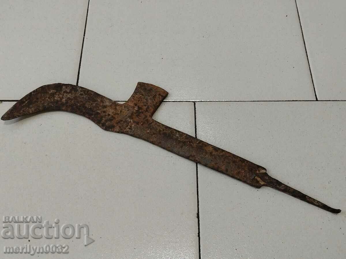 Old wrought iron scythe blade - 7 Old wrought iron scythe blade - 7