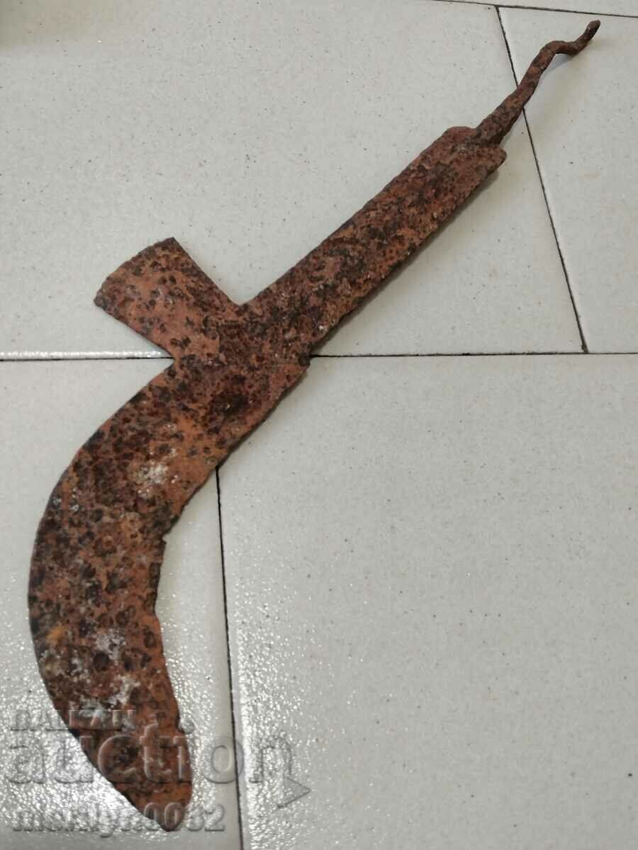 Old wrought iron scythe blade - 7 Old wrought iron scythe blade - 7