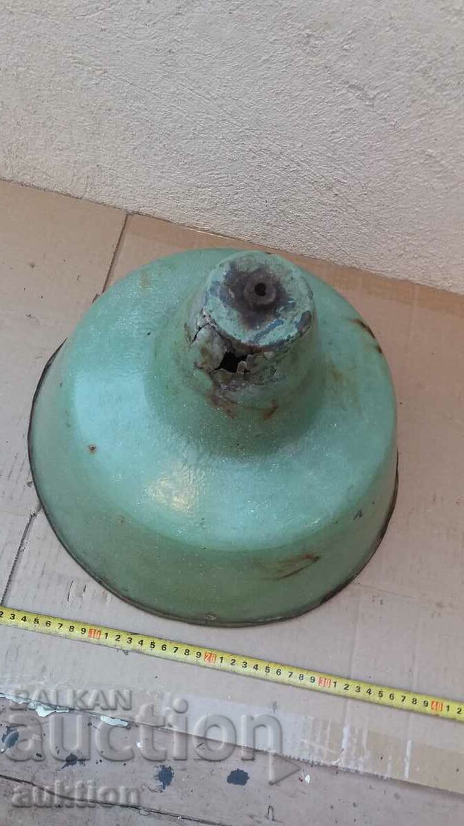 OLD INDUSTRIAL VINTAGE ENAMEL LAMP - 7