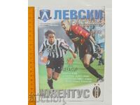 Program fotbal Levski Sofia - Juventus 1999. UEFA