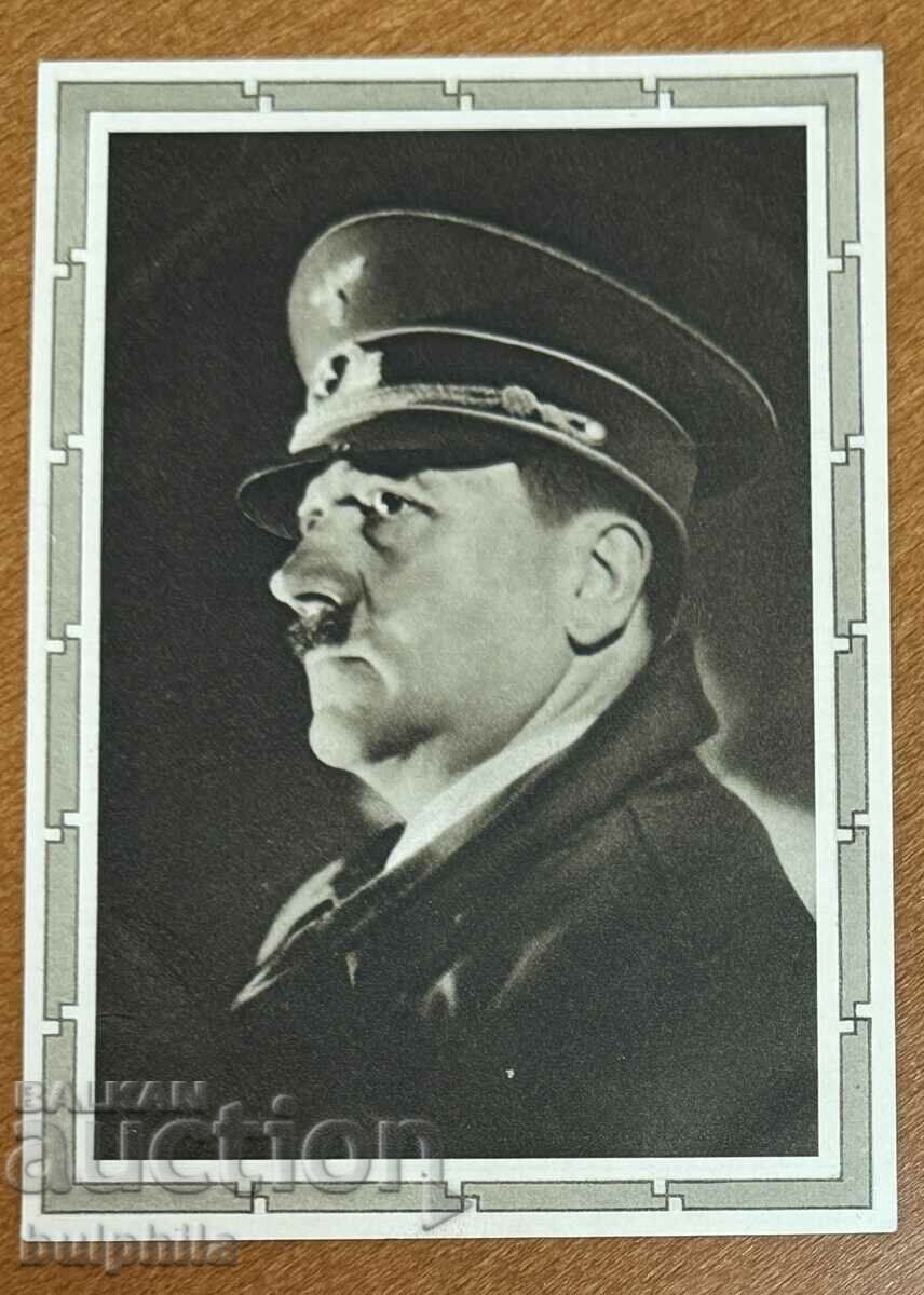 Al treilea Reich, carte poștală originală a lui Hitler.