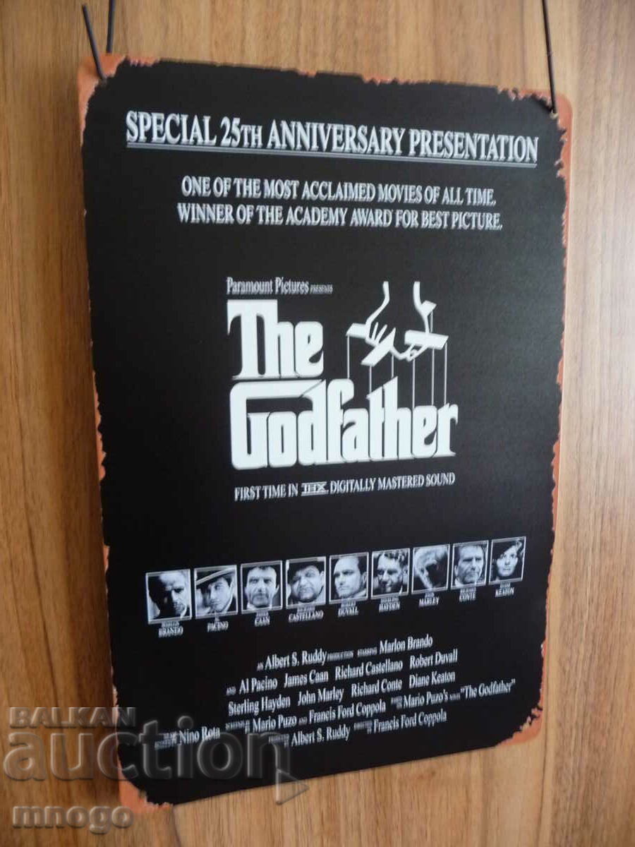 Metal plate The Godfather The Godfather poster special ed with price 22.00 BGN | € 11.25 Metal plate The Godfather The Godfather poster special ed with price 22.00 BGN | € 11.25