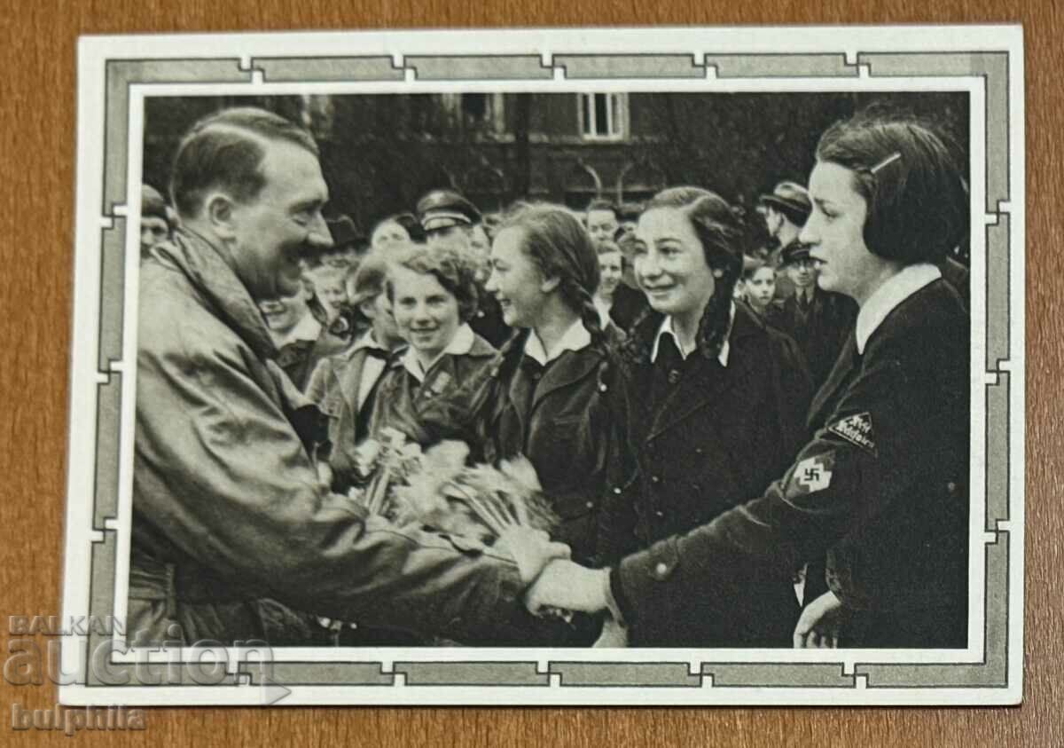 Third Reich, original Hitler postcard.