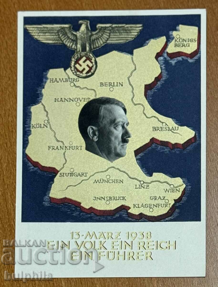 Third Reich, original postcard, Hitler.