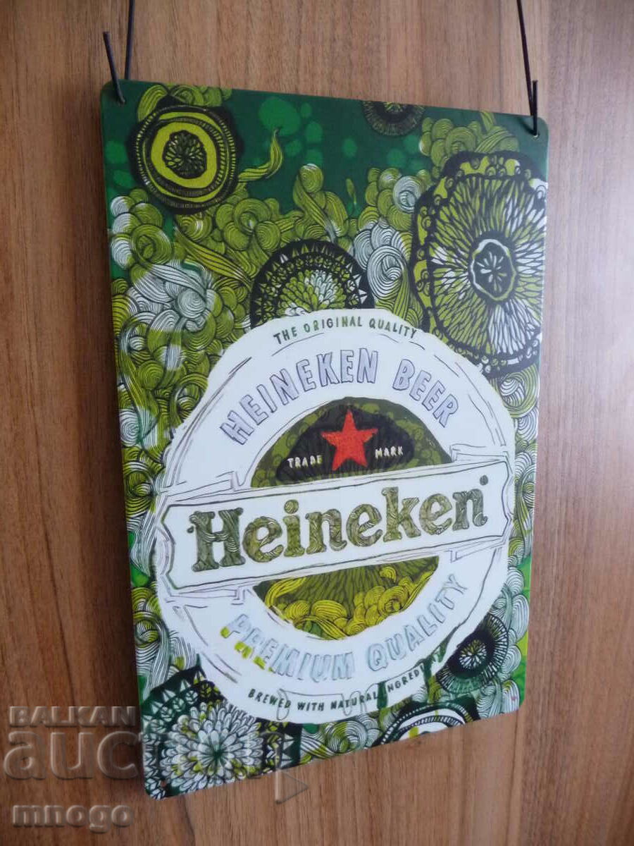 Metal Sign beer Heineken beautiful advertisement bar disco k with price 22.00 BGN | € 11.25 Metal Sign beer Heineken beautiful advertisement bar disco k with price 22.00 BGN | € 11.25