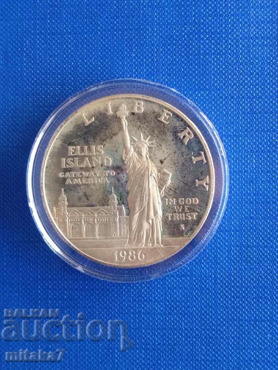 Silver 1 dollar 1986 USA