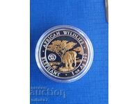 African wildlife silver coin, 1oz, 2012, Somalia