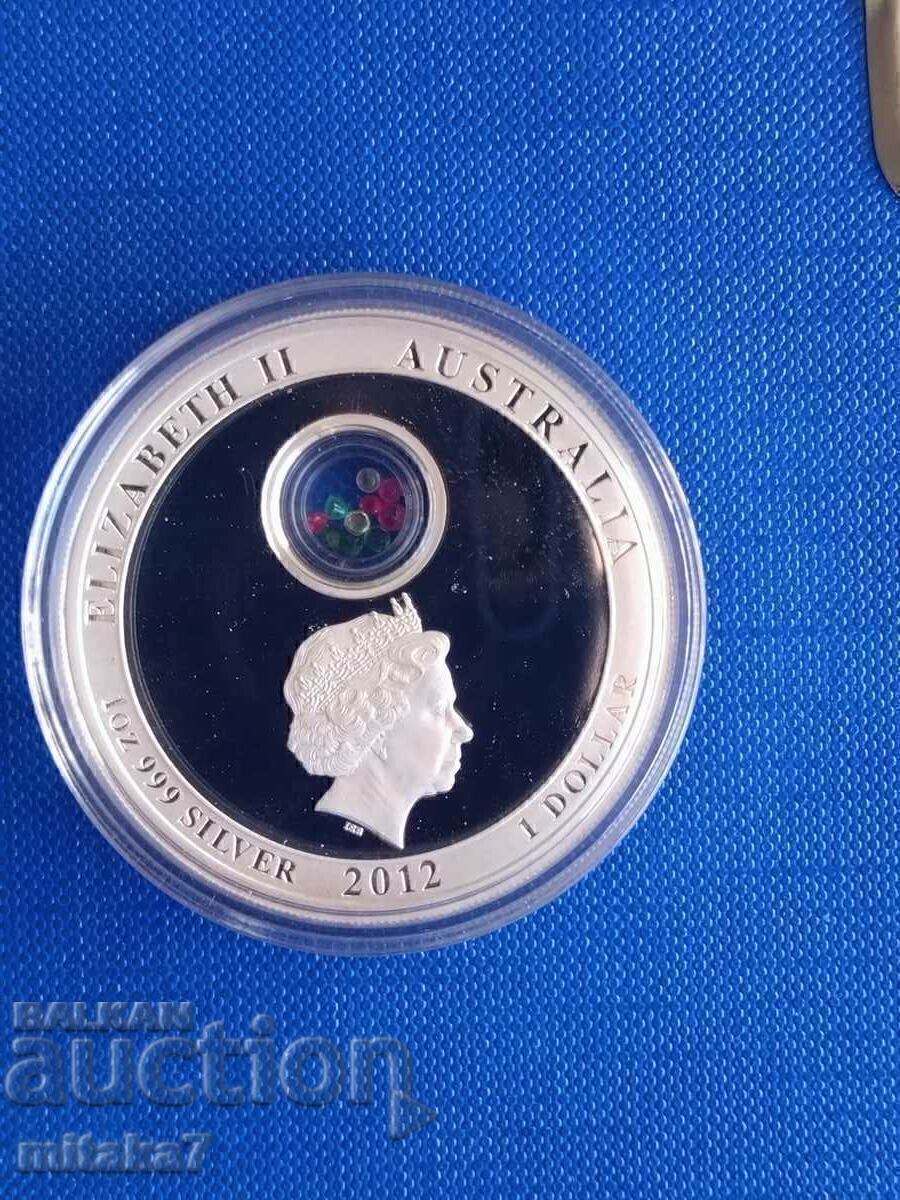Silver coin 1 dollar 2012, Australia Silver coin 1 dollar 2012, Australia