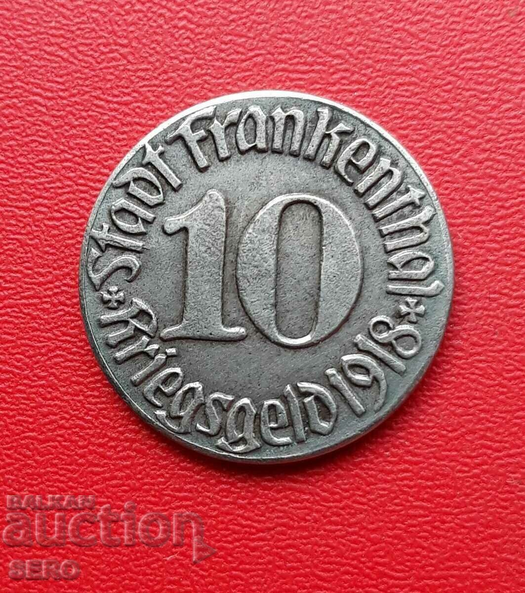 Germany-Rheinland-Pfalz-Frankenthal-10 pf. 1918-reserved