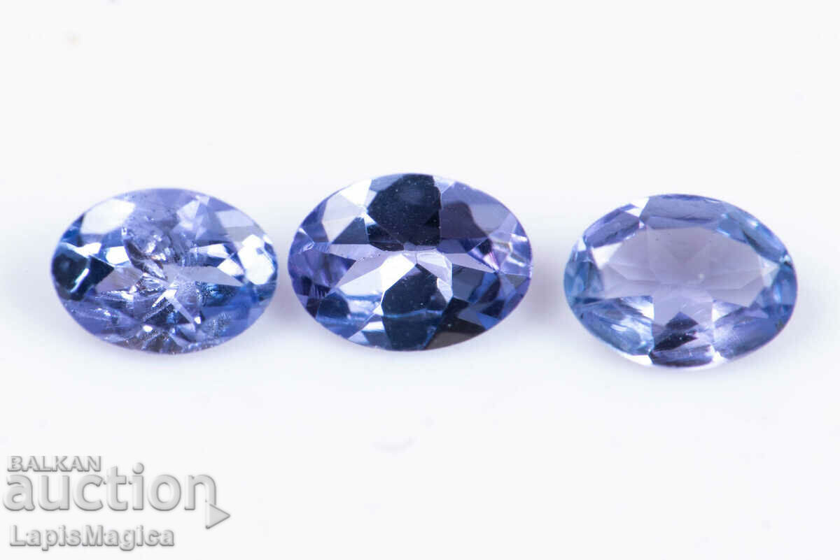 3 pieces tanzanite 0.46ct 4x3mm oval cut #1