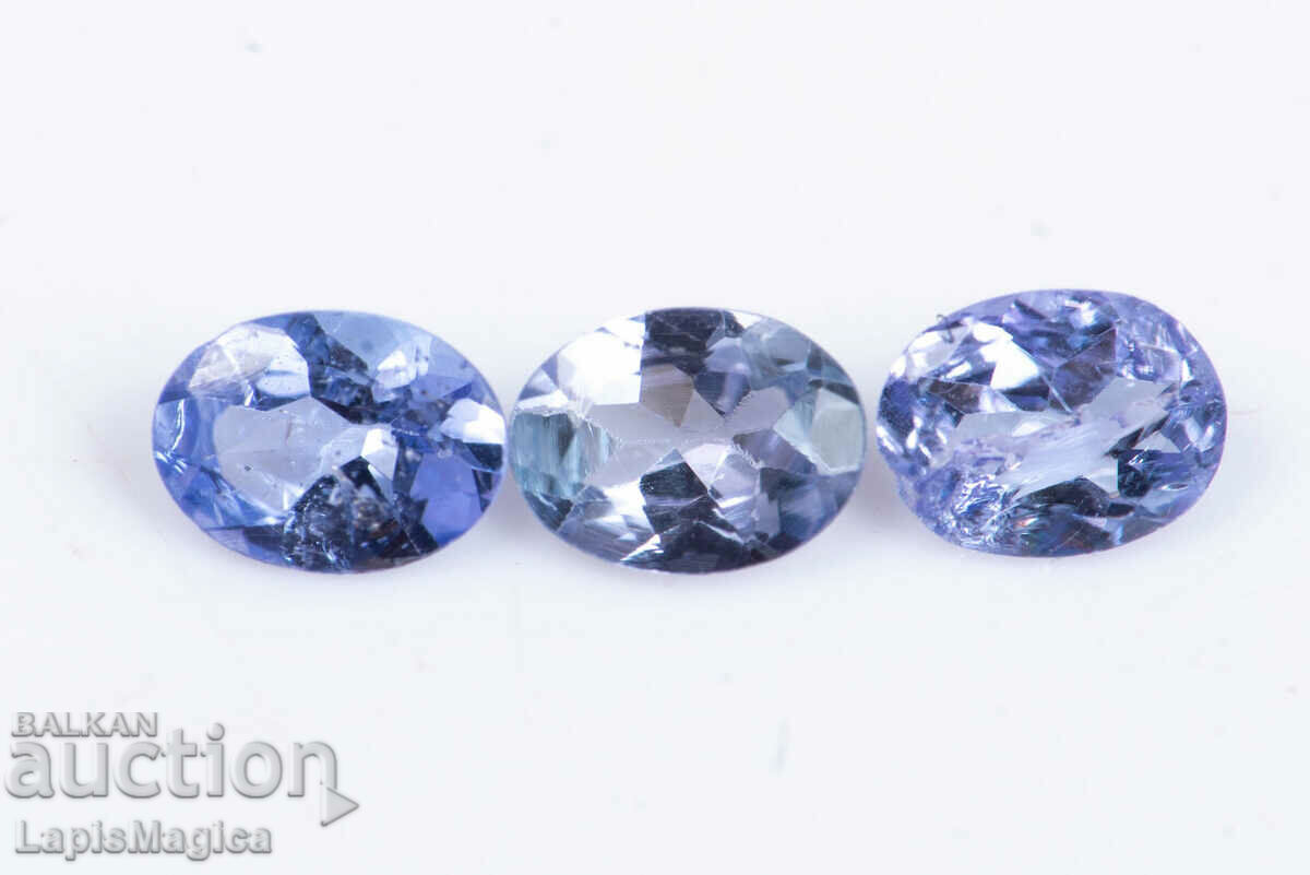 3 pieces tanzanite 0.46ct 4x3mm oval cut #5