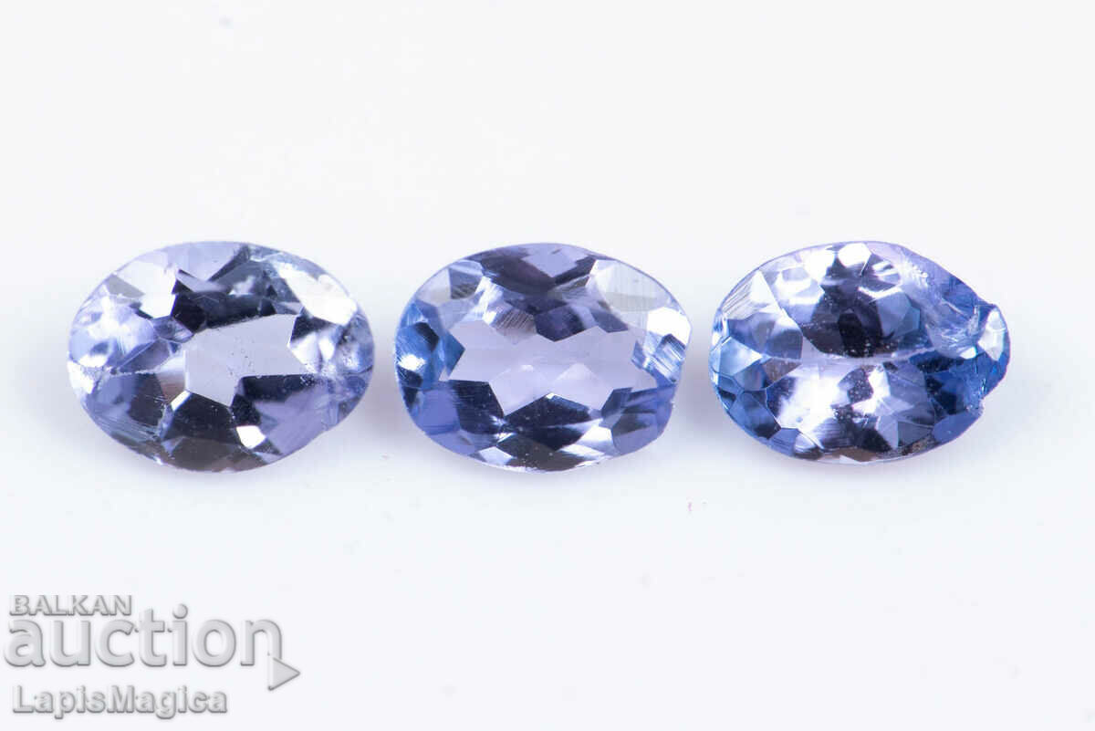 3 pieces tanzanite 0.48ct 4x3mm oval cut #7