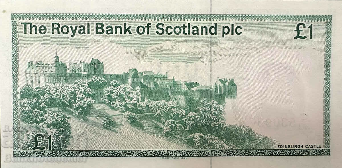 Scotland Royal Bank 1 Pound 1983 Pick 341b Ref 9037 Uncirculated with price 50.00 BGN | € 25.56 Scotland Royal Bank 1 Pound 1983 Pick 341b Ref 9037 Uncirculated with price 50.00 BGN | € 25.56