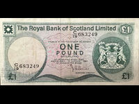 Scotland 1 Pound 1981 Pick 341b Ref 3249