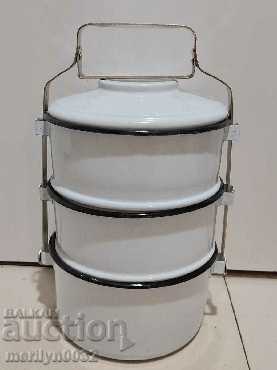 Jugs for food 3 pieces seferitas metal vessel enamel NRB with price 63.00 BGN | € 32.21 Jugs for food 3 pieces seferitas metal vessel enamel NRB with price 63.00 BGN | € 32.21