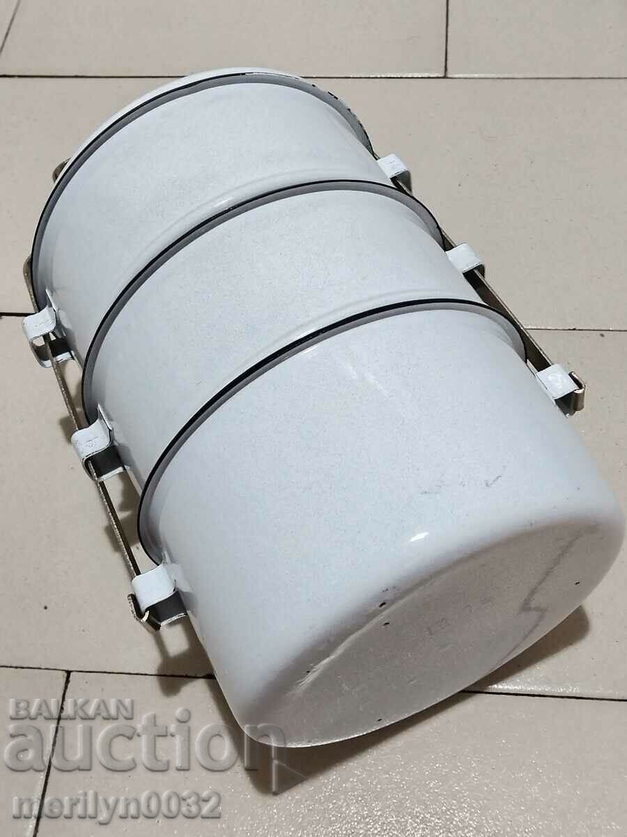 Auction Jugs for food 3 pieces seferitas metal vessel enamel NRB Auction Jugs for food 3 pieces seferitas metal vessel enamel NRB