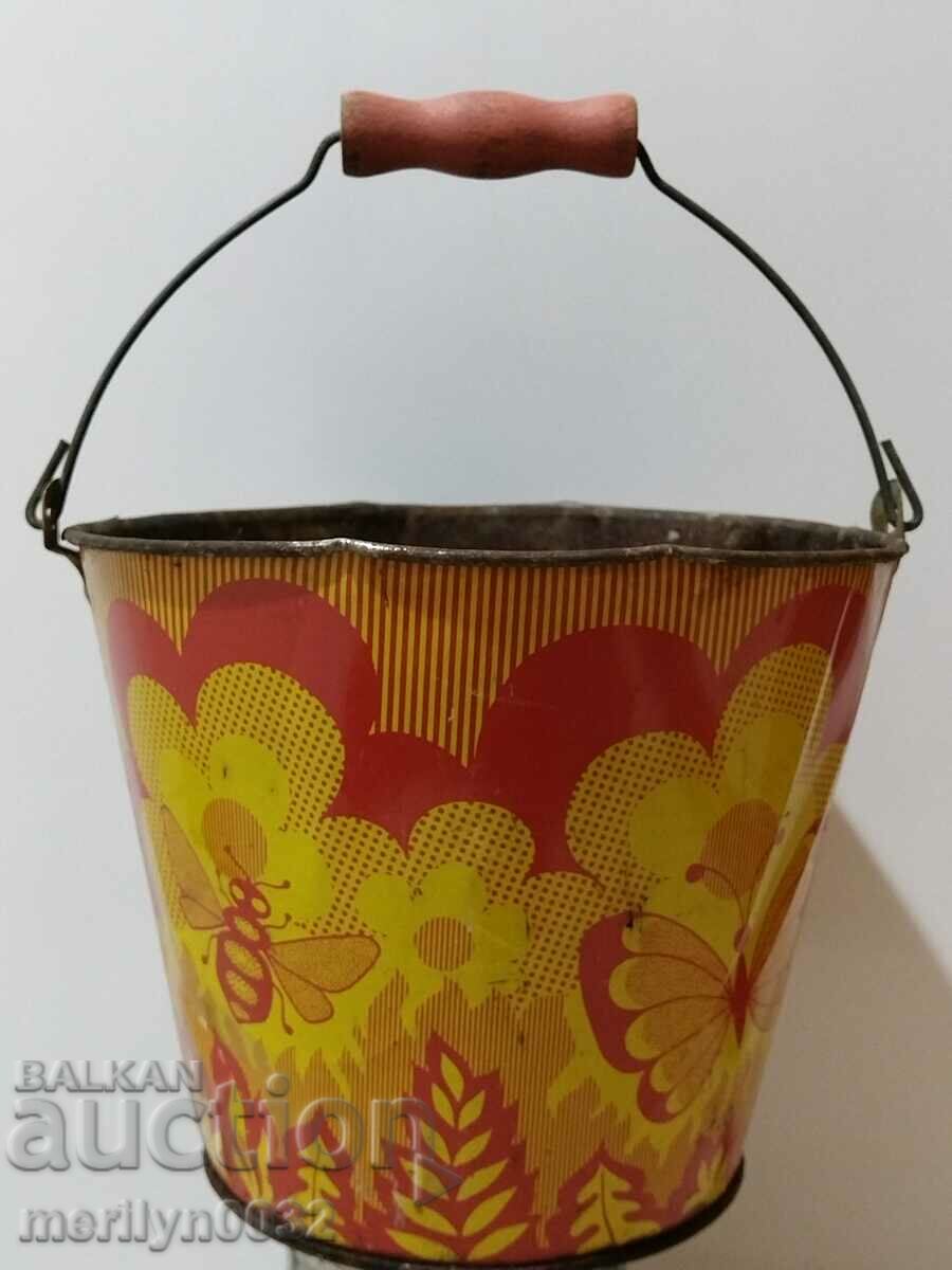 Children's tin toy bucket, USSR bucket with price 42.00 BGN | € 21.47 Children's tin toy bucket, USSR bucket with price 42.00 BGN | € 21.47